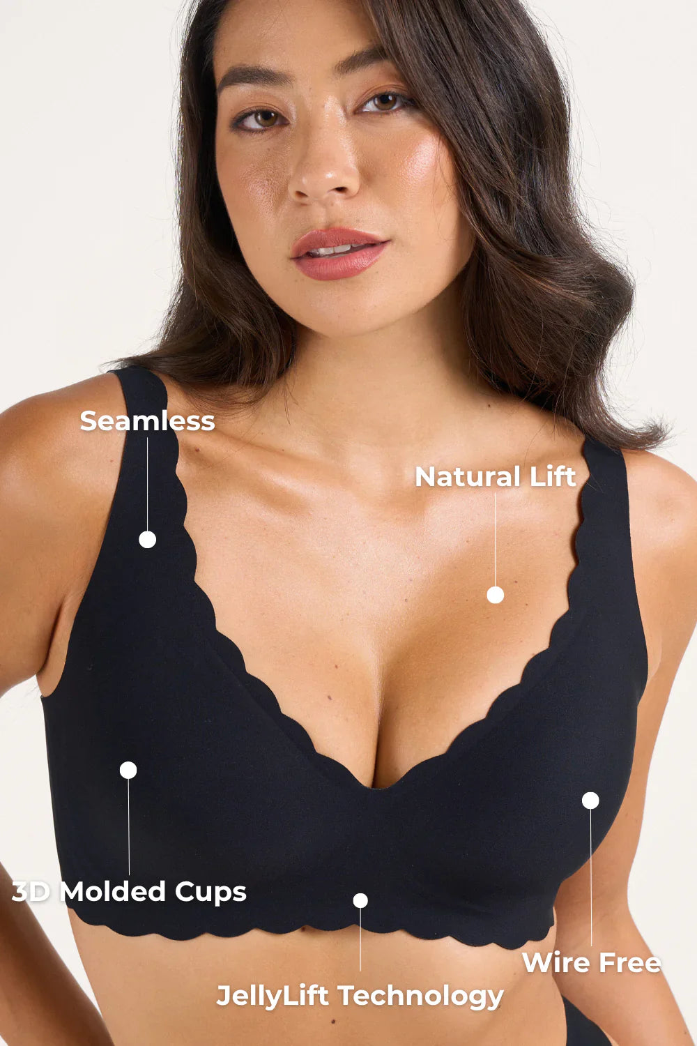 Scalloped Deep V Smooth  PureLift™ Bra